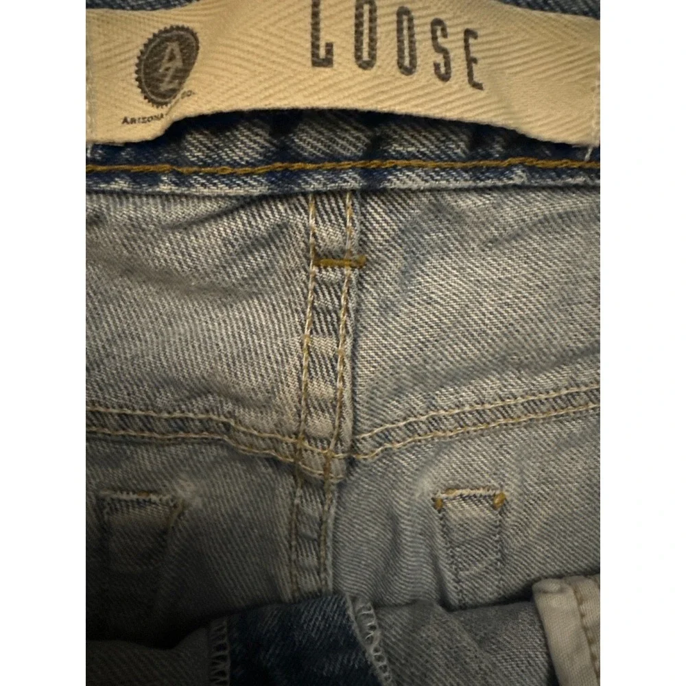Arizona Jean Mens Loose Fit Denim Shorts Medium Wash Blue Size 36 Vintage 2001
